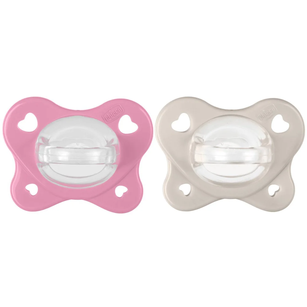 Chicco Dudlík PhysioForma Dual Soft růžový 6–16 m 2 ks