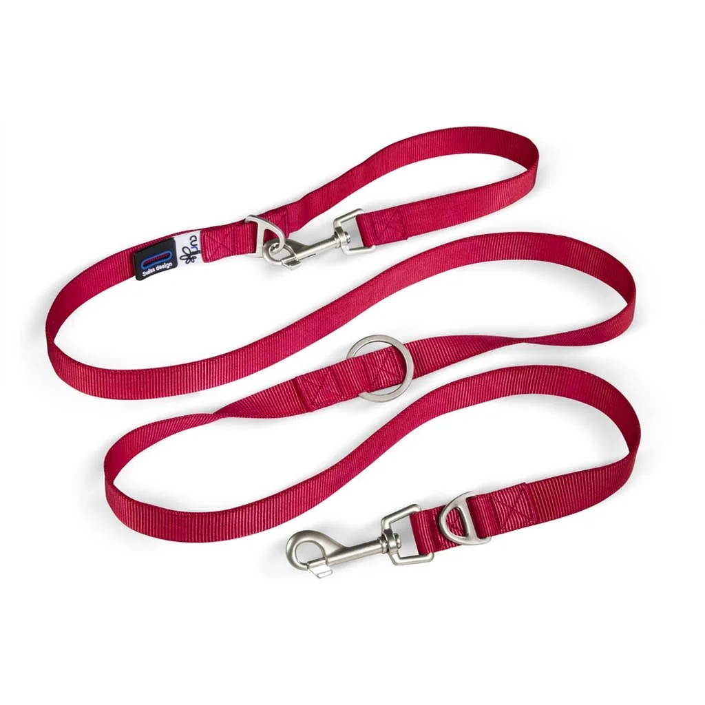 Curli Nastavitelné vodítko pro psy Nylon Red M 200x1,5 cm