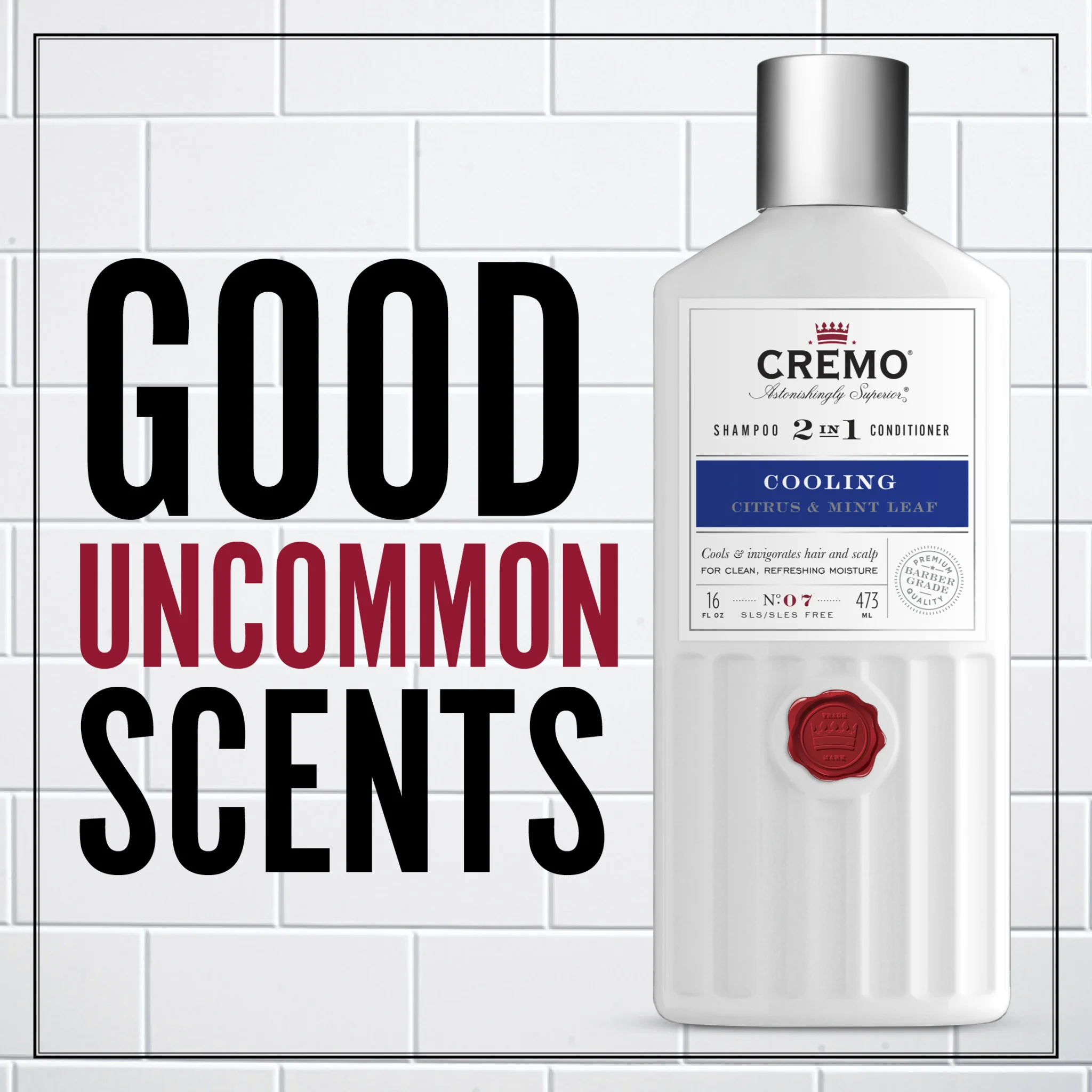 Cremo Citrus & Mint Leaf 2v1 šampon a kondicionér 473 ml