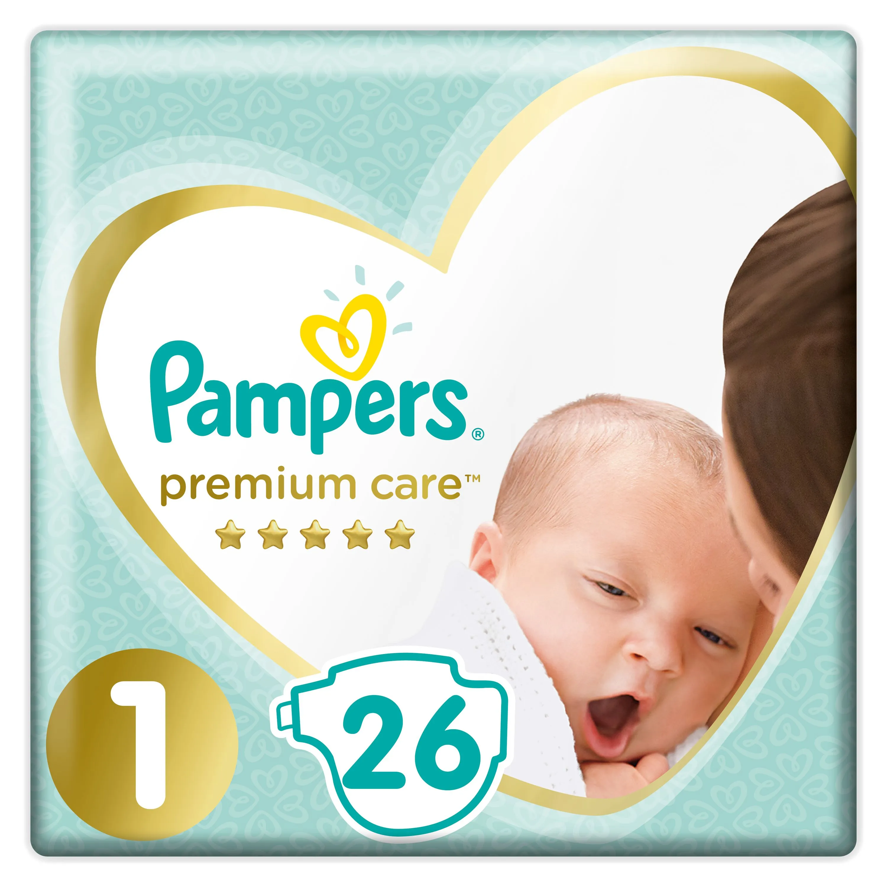 Pampers Premium Care vel. 1 Newborn 2-5 kg dětské pleny 26 ks 