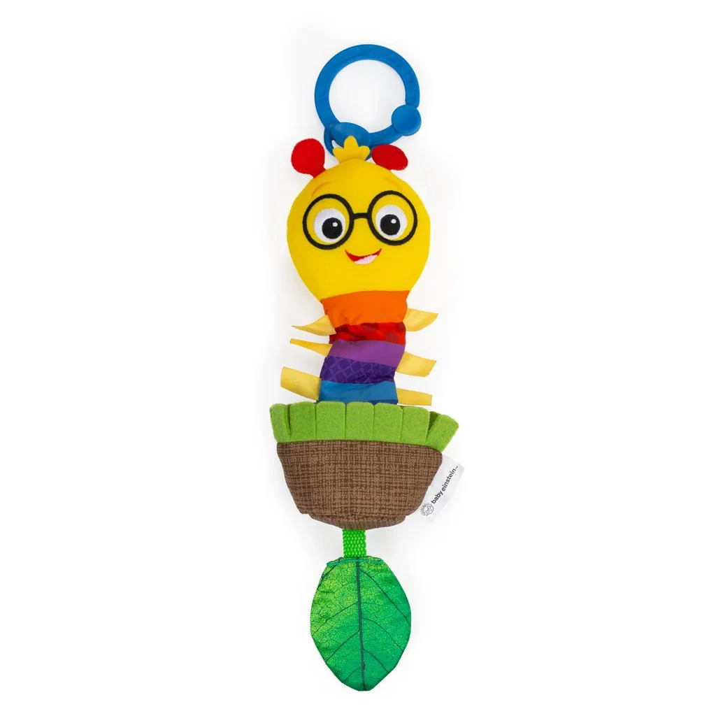 Baby Einstein Hračka s chrastítkem natahovací na C kroužku Cal-a-Puller™ 0m+ 