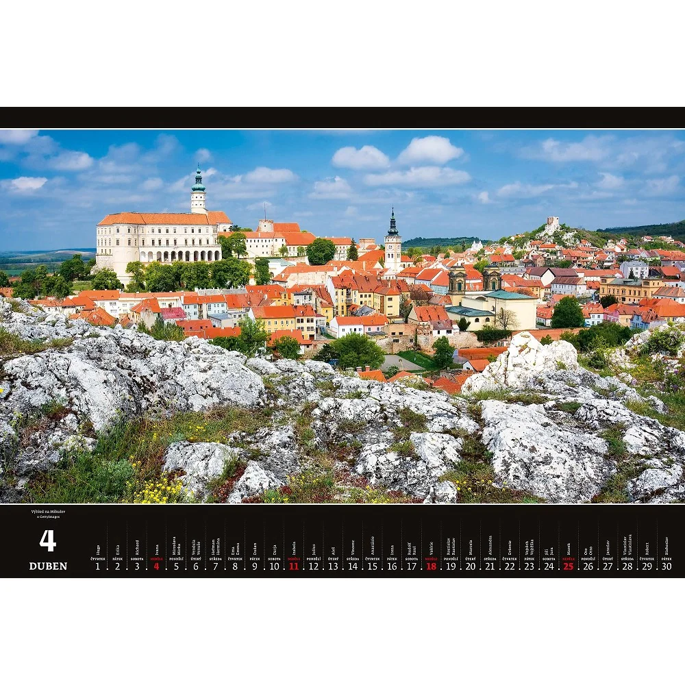Helma Nástěnný kalendář Panorama – Česká republika  2027 48,5 × 33,4 cm