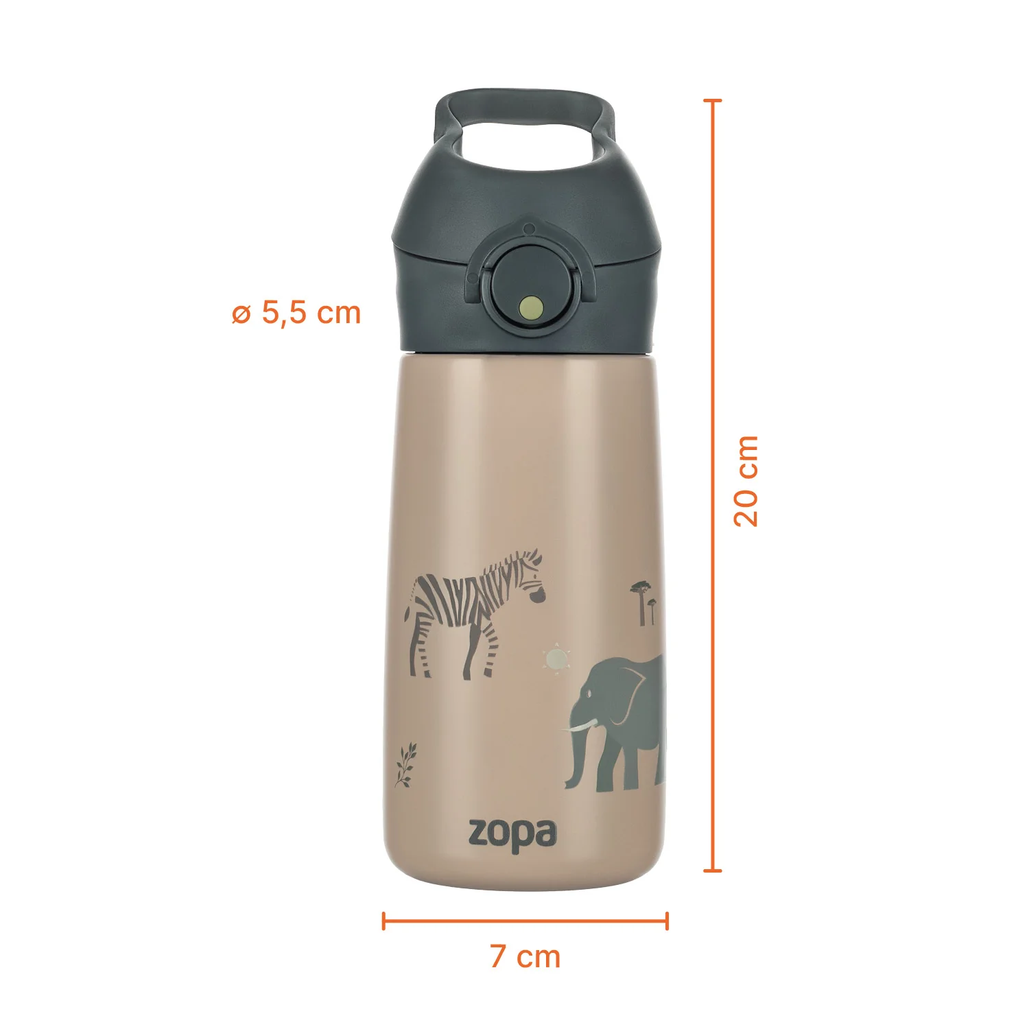 Zopa Termoska na pití s pítkem 400 ml, Dino 2 