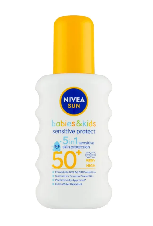 Nivea SUN Sensitive OF50+ dětský opalovací sprej 200 ml