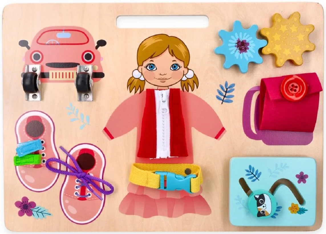 Adam Toys Montesori vzdělávací závěsná, naučná tabule - Anička