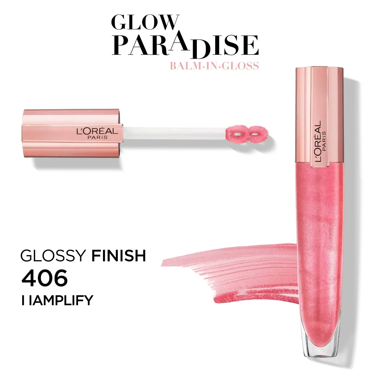 Loréal Paris Glow Paradise Balm in Gloss odstín 406 I Amplify lesk na rty 7 ml