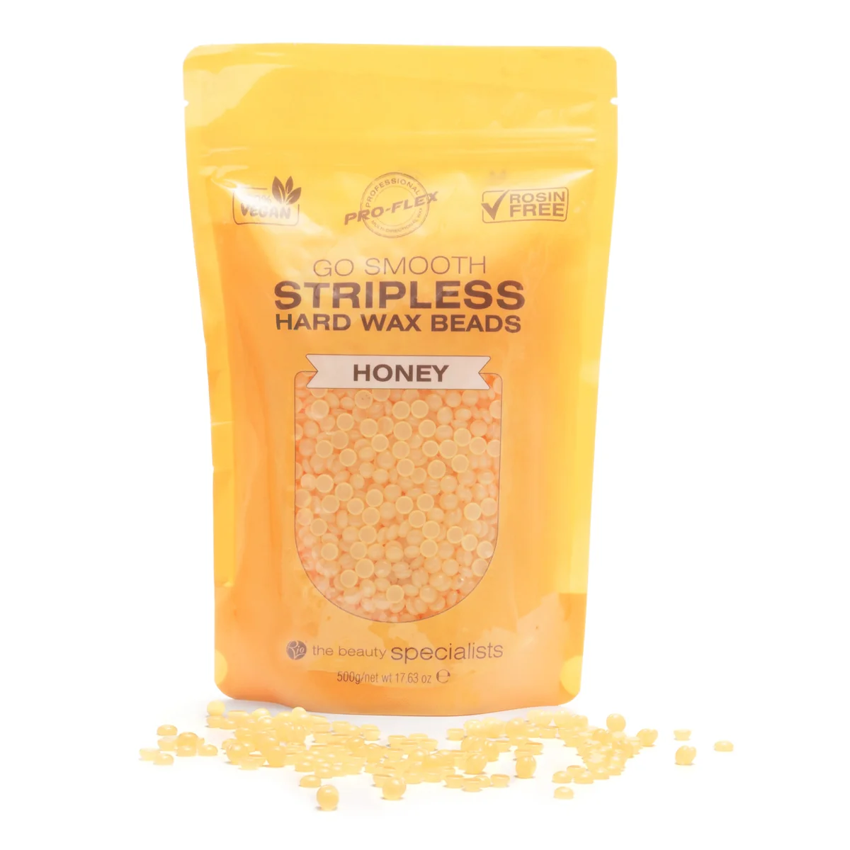 Rio Stripless hard wax beads 5x100g, HONEY Voskové pecičky