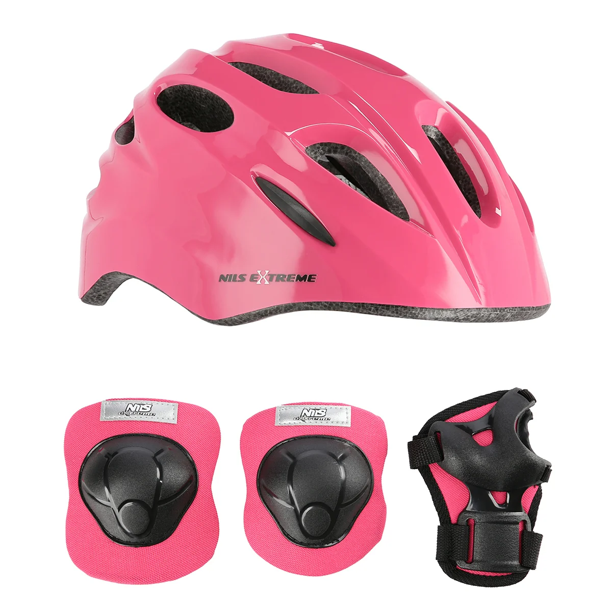 NILS EXTREME Helma s chrániči MTW01+H210 růžová Velikost: VEL.XS