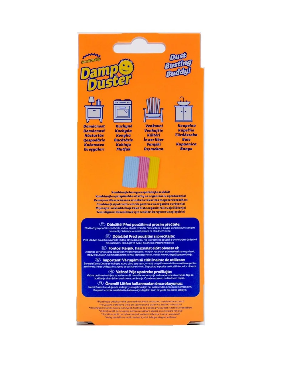 Scrub Daddy Houbička na utírání prachu Damp Duster 1 ks žlutá