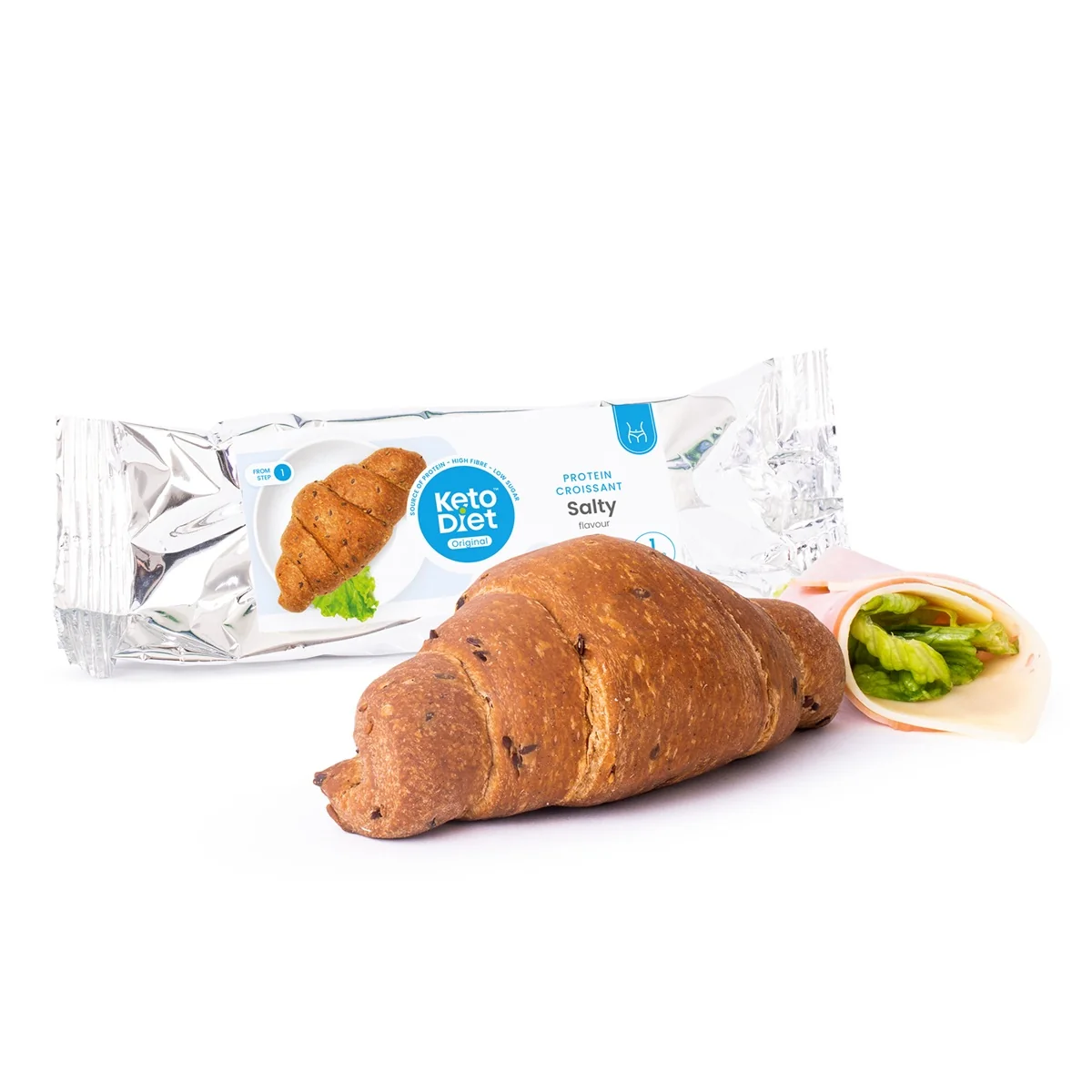 KetoDiet Slaný proteinový croissant - cereální (1 ks - 1 porce) 
