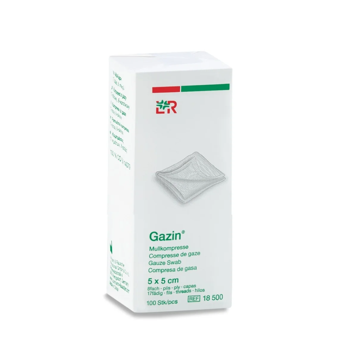 Gazin Gázová komprese hydrofilní nesterilní 5 x 5 cm 100 ks