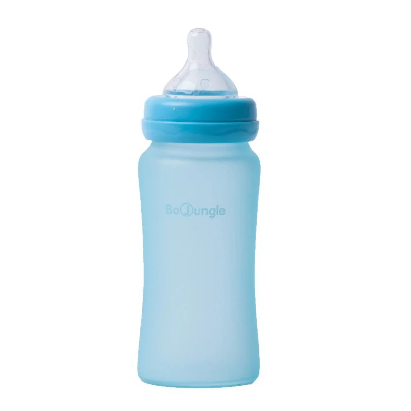 Bo Jungle skleněná láhev s úchyty B-Thermo 240ml Turquoise 