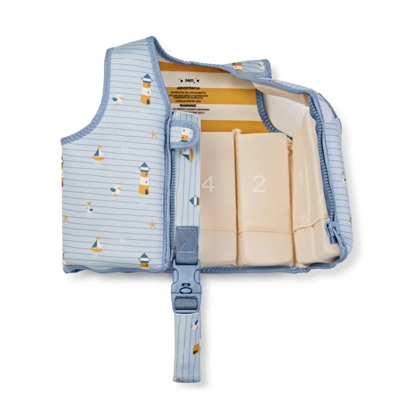 Saro Baby plavecká neoprenová vesta s UV ochranou (3-6r) Navy Hugs