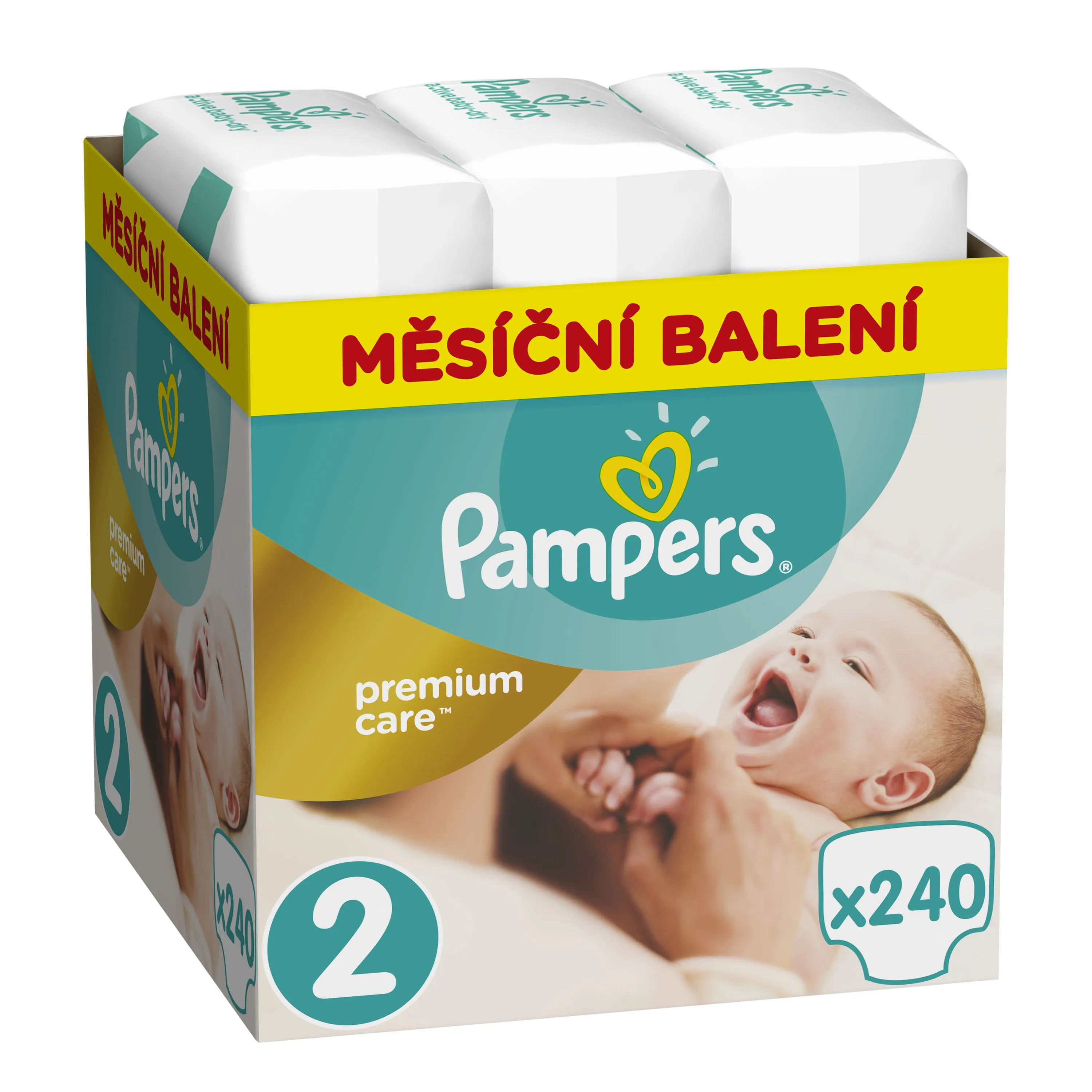 Pampers Premium Care vel. 2 Monthly Pack 4-8 kg dětské pleny 240 ks