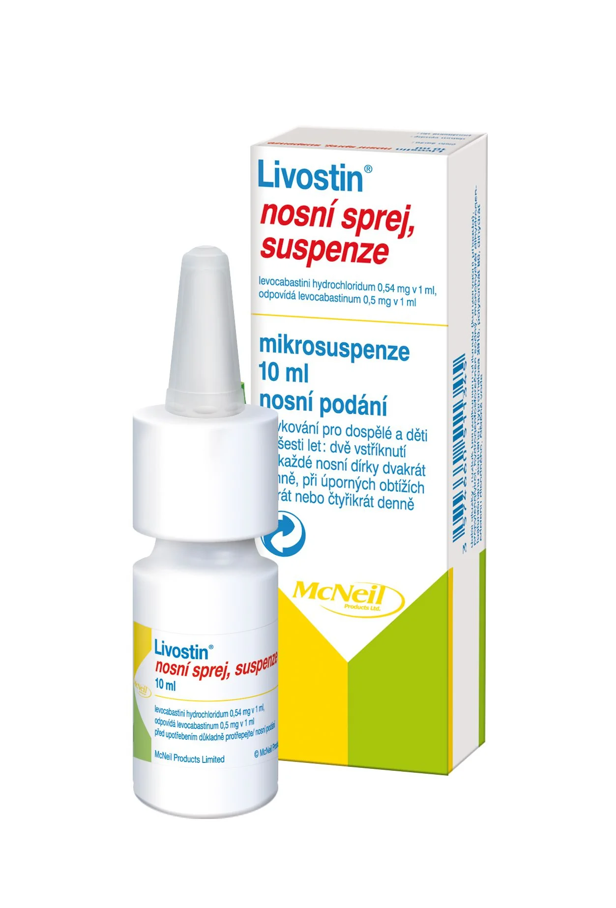 Livostin 0,5 mg/ml nosní sprej, suspenze 10 ml