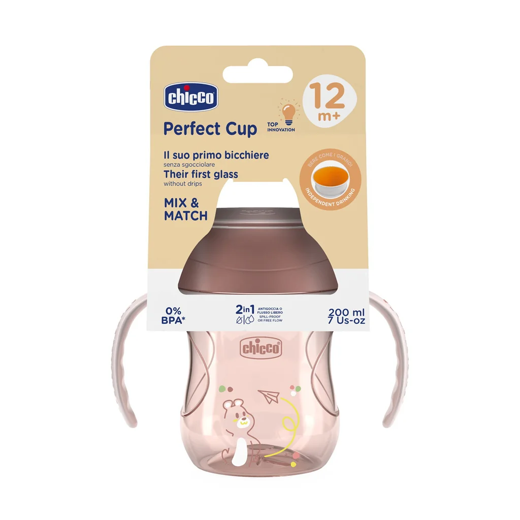 Chicco Hrneček 360 Perfect X s držadly 12m+ 200 ml pink