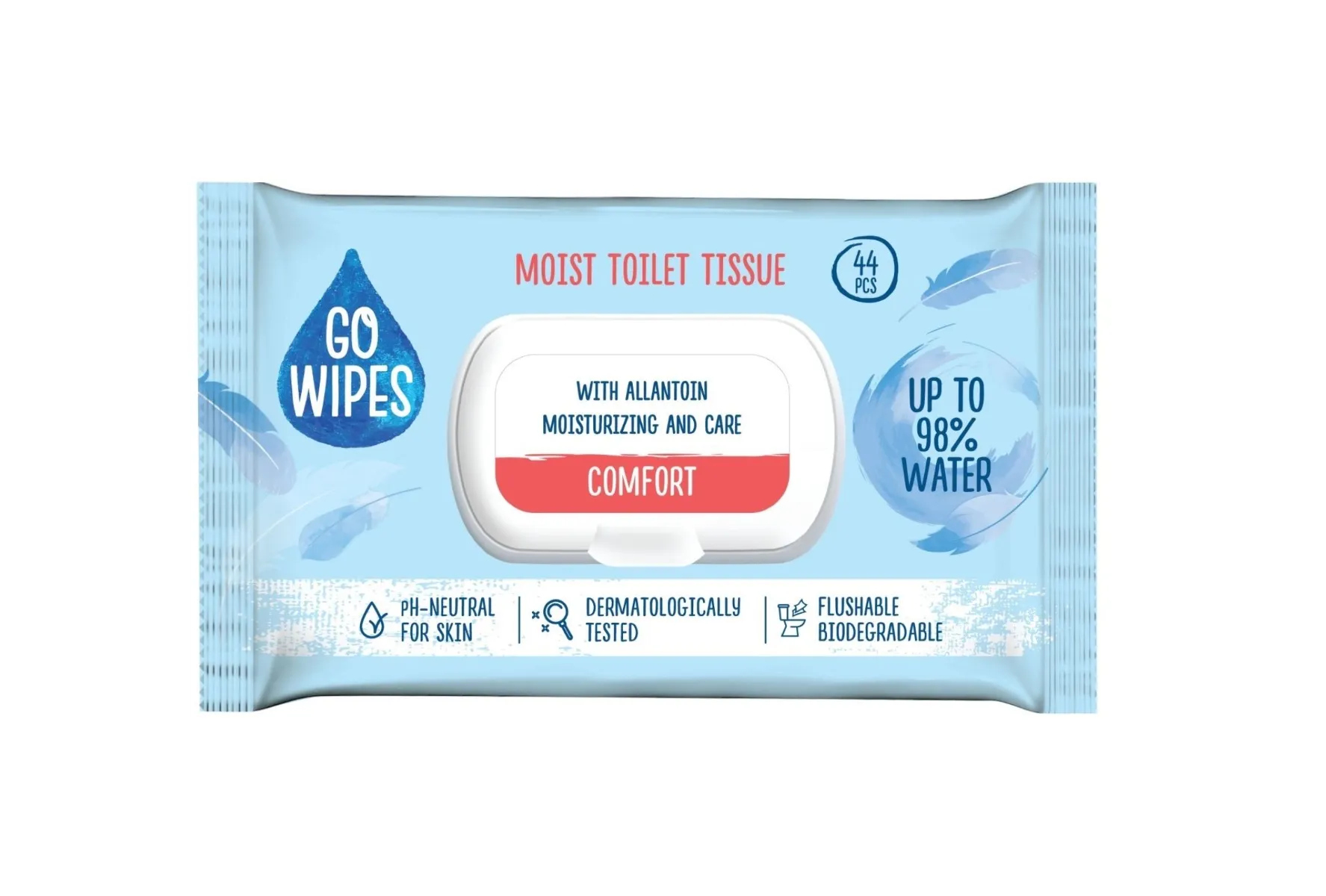 GoWipes Vlhčený toaletní papír Comfort 44 ks