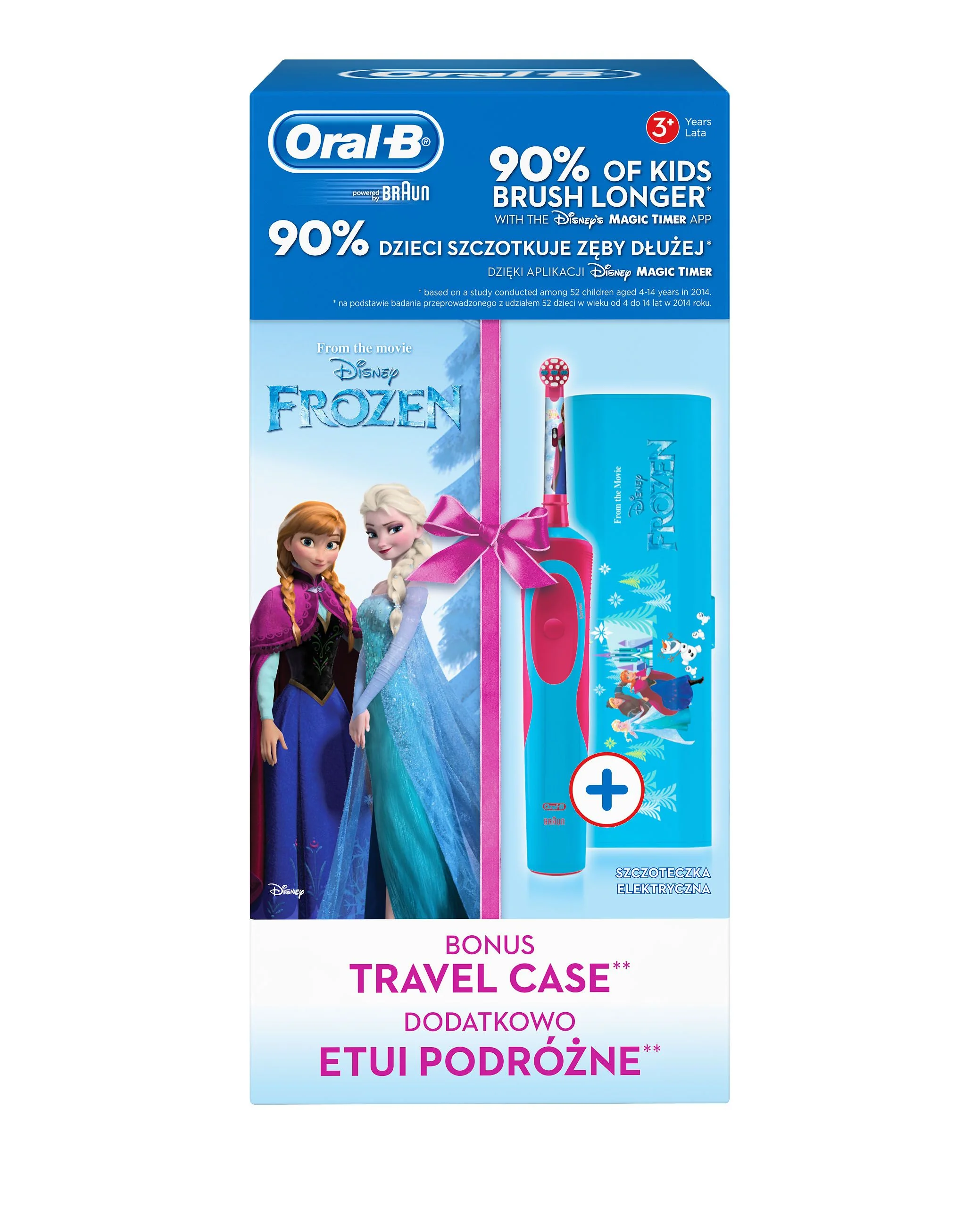 Oral-B Vitality Kids Frozen dětský elektrický zubní kartáček + cestovní pouzdro