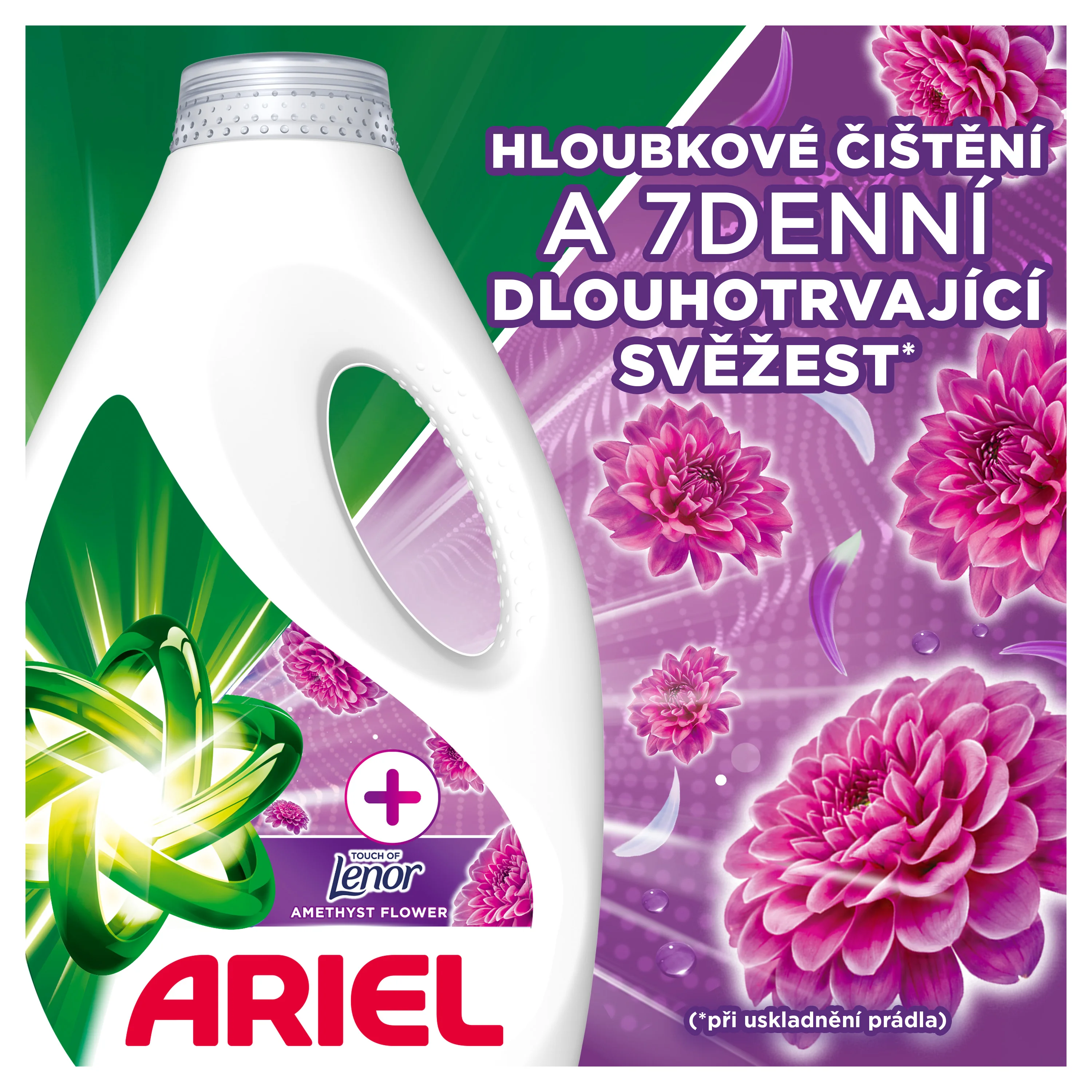 Ariel Touch od Lenor Amethyst prací gel 2,25 l 50 praní
