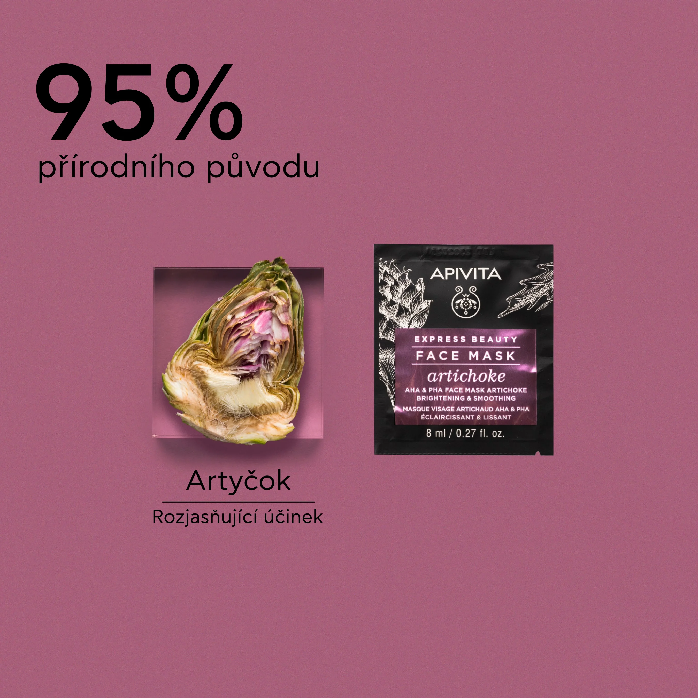 APIVITA Express Beauty Artichoke pleťová maska 2x8 ml