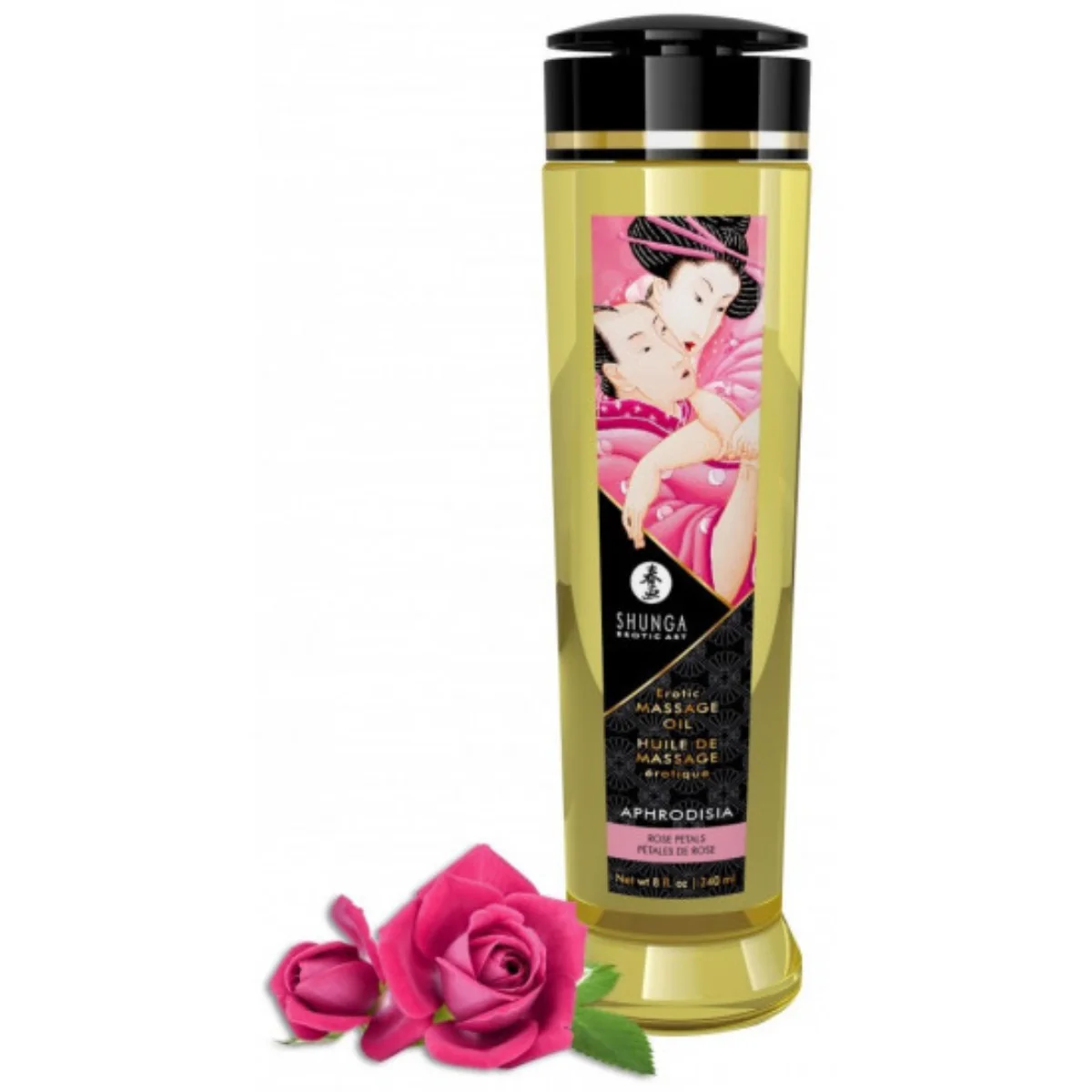 Shunga Aphrodisia masážní olej růže (240 ml)