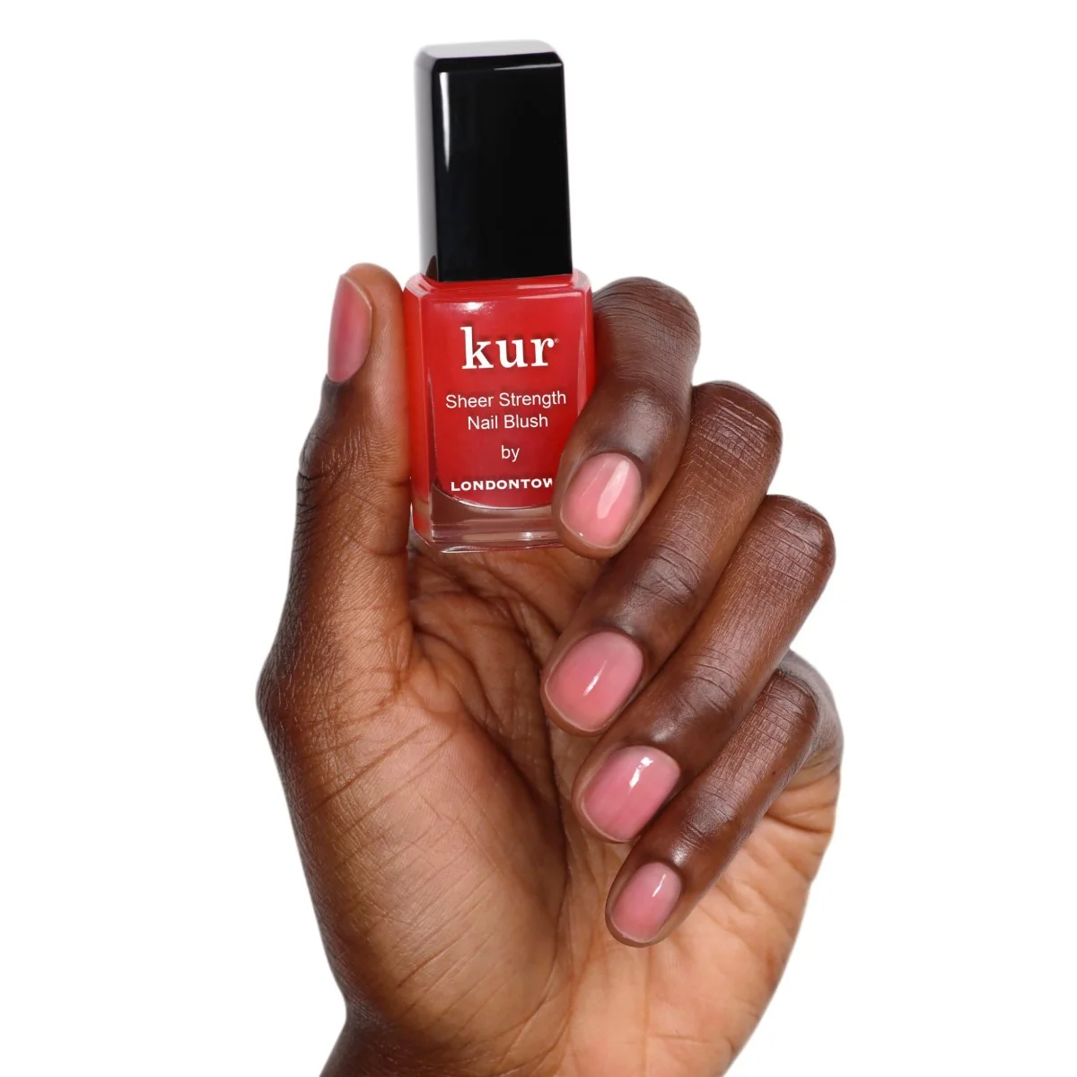 Londontown kur Sheer Strength Nail Blush Poppy zpevňující lak na nehty 12 ml