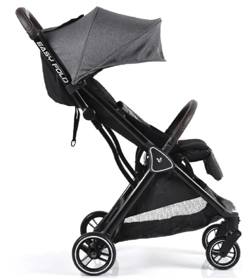 Cangaroo Dětský lehký kočárek Easy fold, do 22kg - šedý 