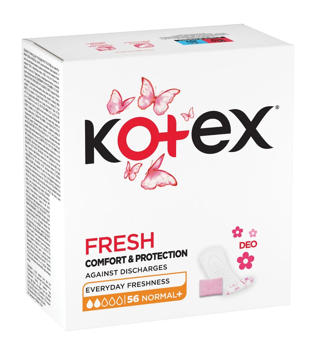 Kotex Fresh Liners Normal+ slipové vložky 56 ks
