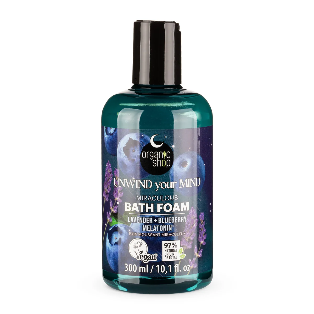 Organic Shop Sleeping Zázračná pěna do koupele Unwind Your Mind 300 ml