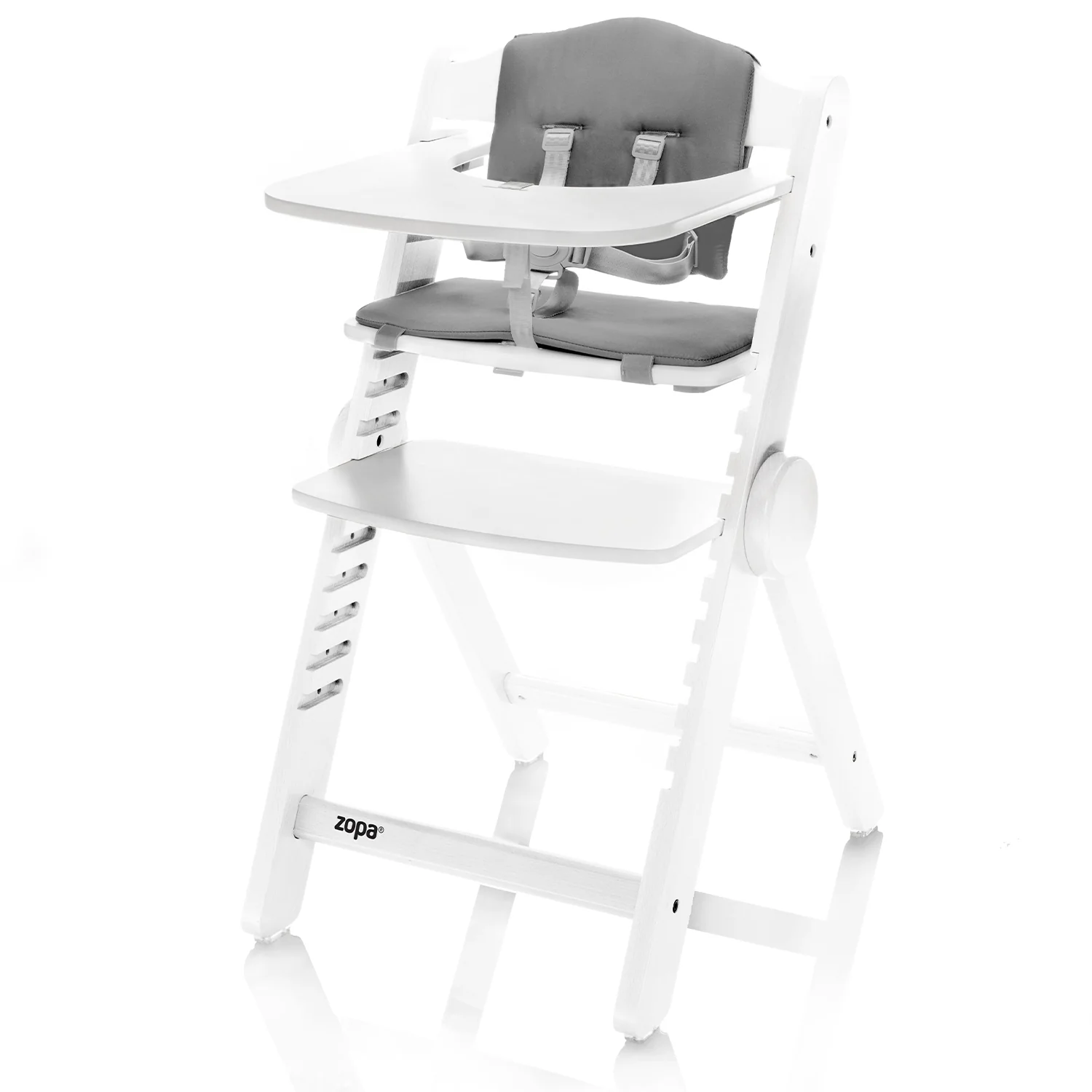 Zopa Dřevěná jídelní židlička Clipp & Clapp, White 2