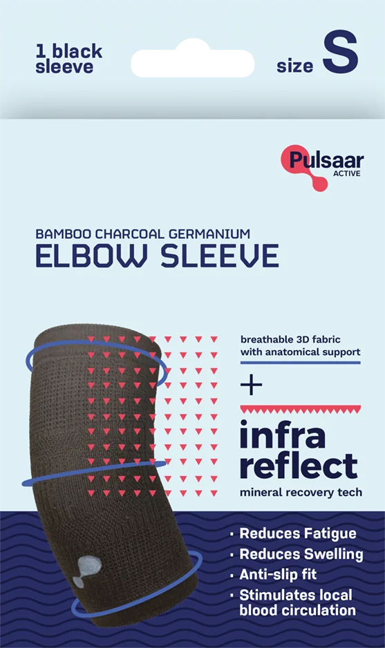 Pulsaar Active Bandáž na loket s bambusovým uhlím a germaniem vel. S 1 ks