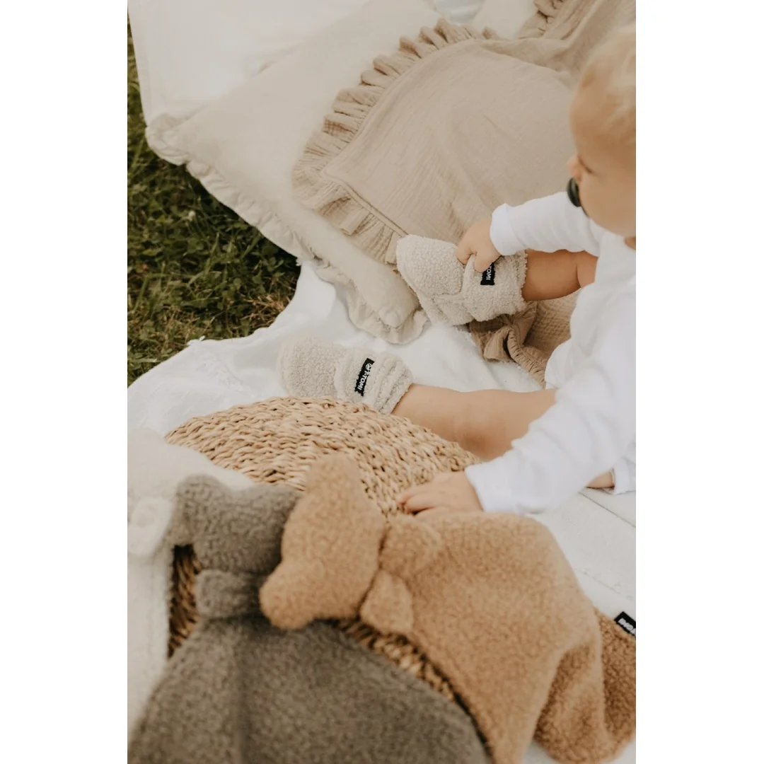 T-tomi Capáčky TEDDY Cream (6-9 měsíců) WARM