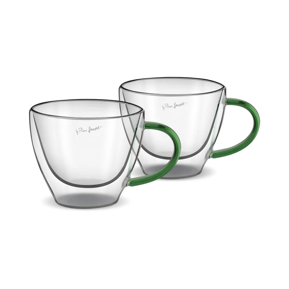 LAMART LT9115 Vaso sklenice cappuccino 190 ml 2 ks zelené