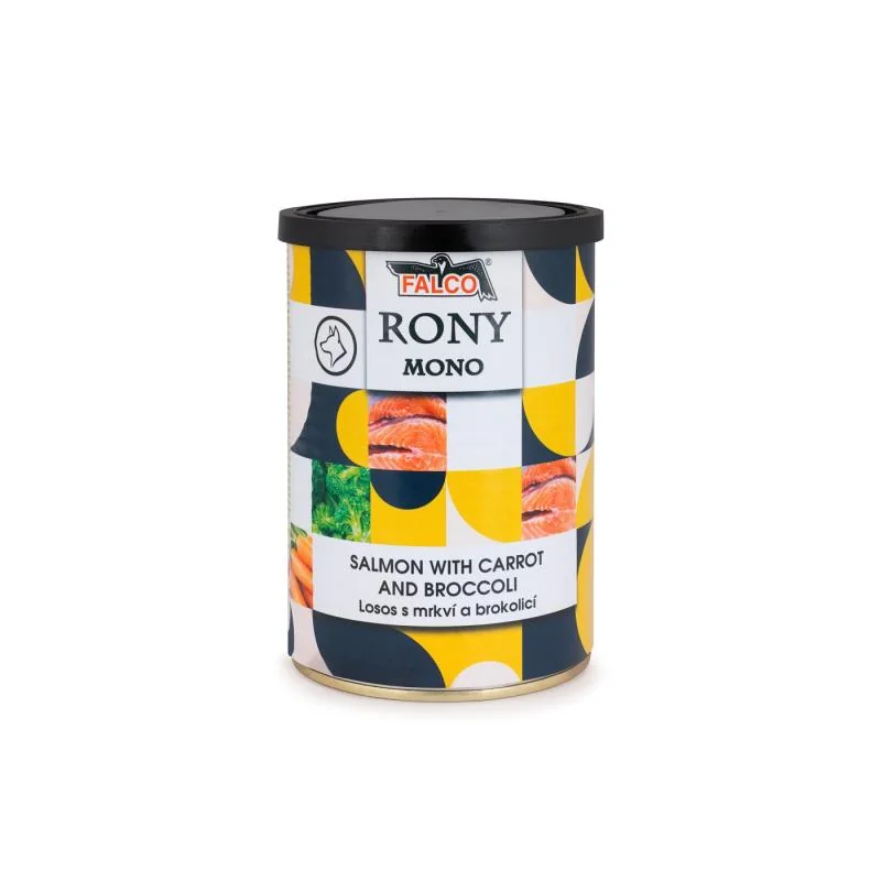 Sokol Falco RONY MONO losos s mrkví a brokolicí 400g