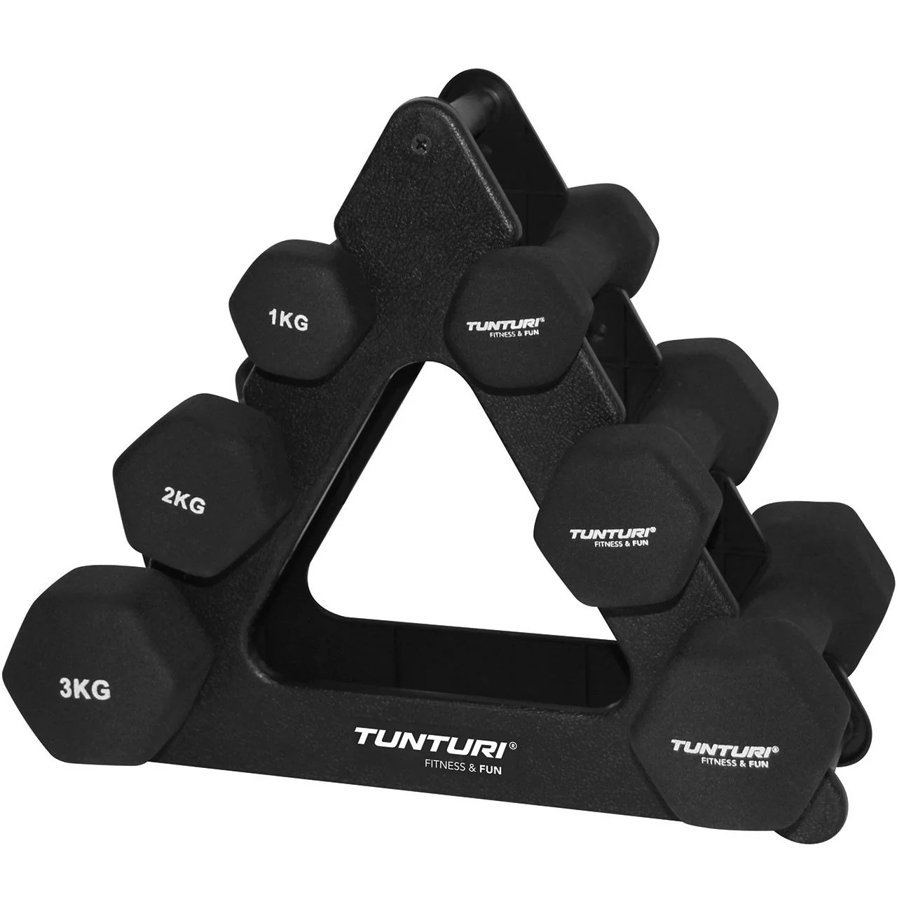 Tunturi Činkový set neopren ve stojanu