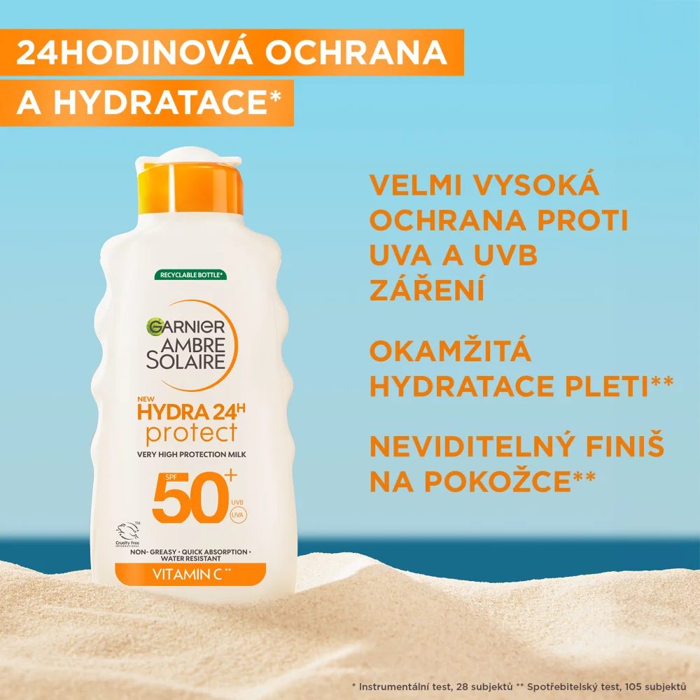 Garnier Ambre Solaire Hydra24h Protect SPF 50 opalovací mléko 175 ml