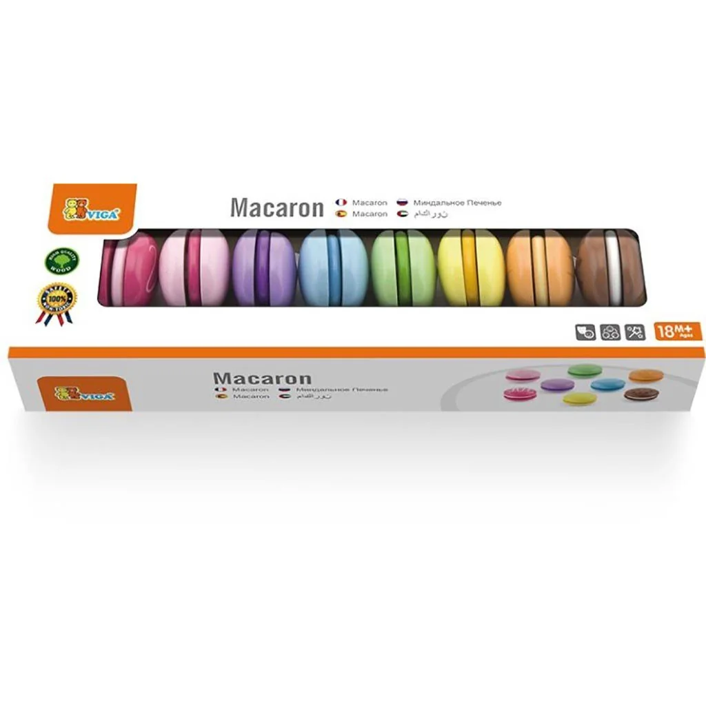 Viga Dřevěné duhové makronky