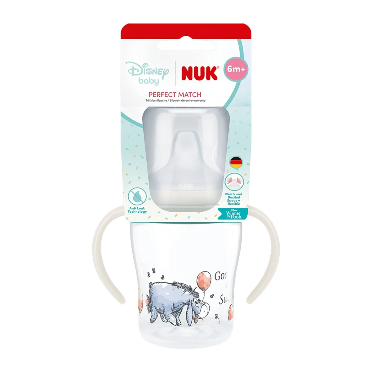 NUK Perfect Match Láhev na učení Disney Oslík 6m+ 150 ml 1 ks