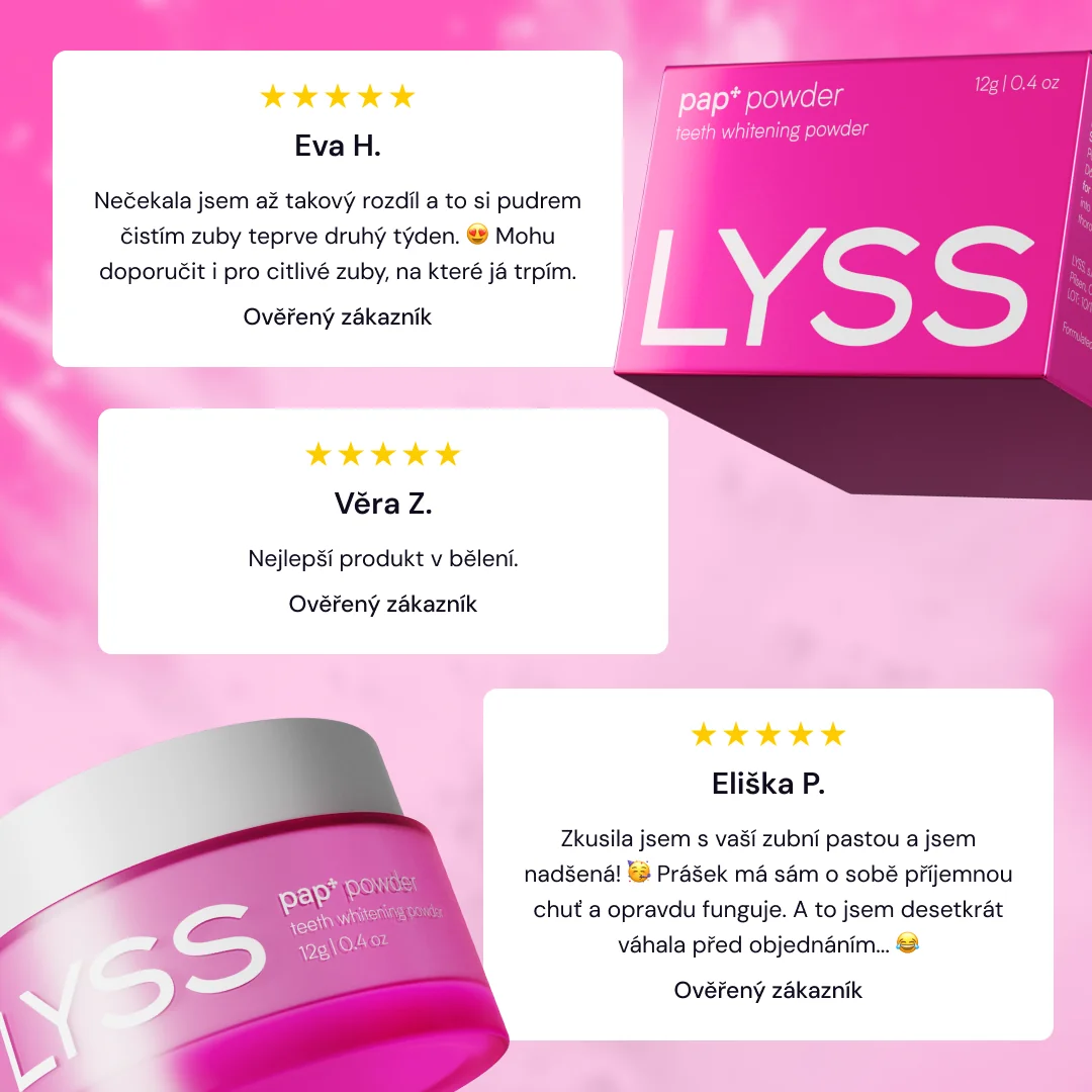 Lyss PAP+ bělicí pudr na zuby 12 g