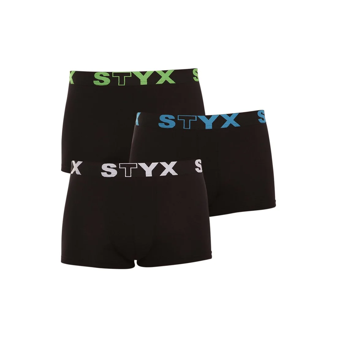 Styx 3PACK pánské boxerky sportovní guma vícebarevné (G9606162) XXL