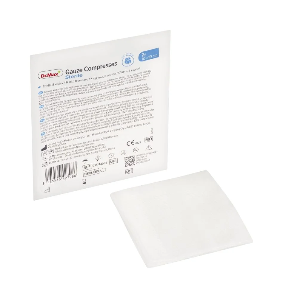 Dr. Max Gauze Compresses Sterile 10x10 cm 2 ks