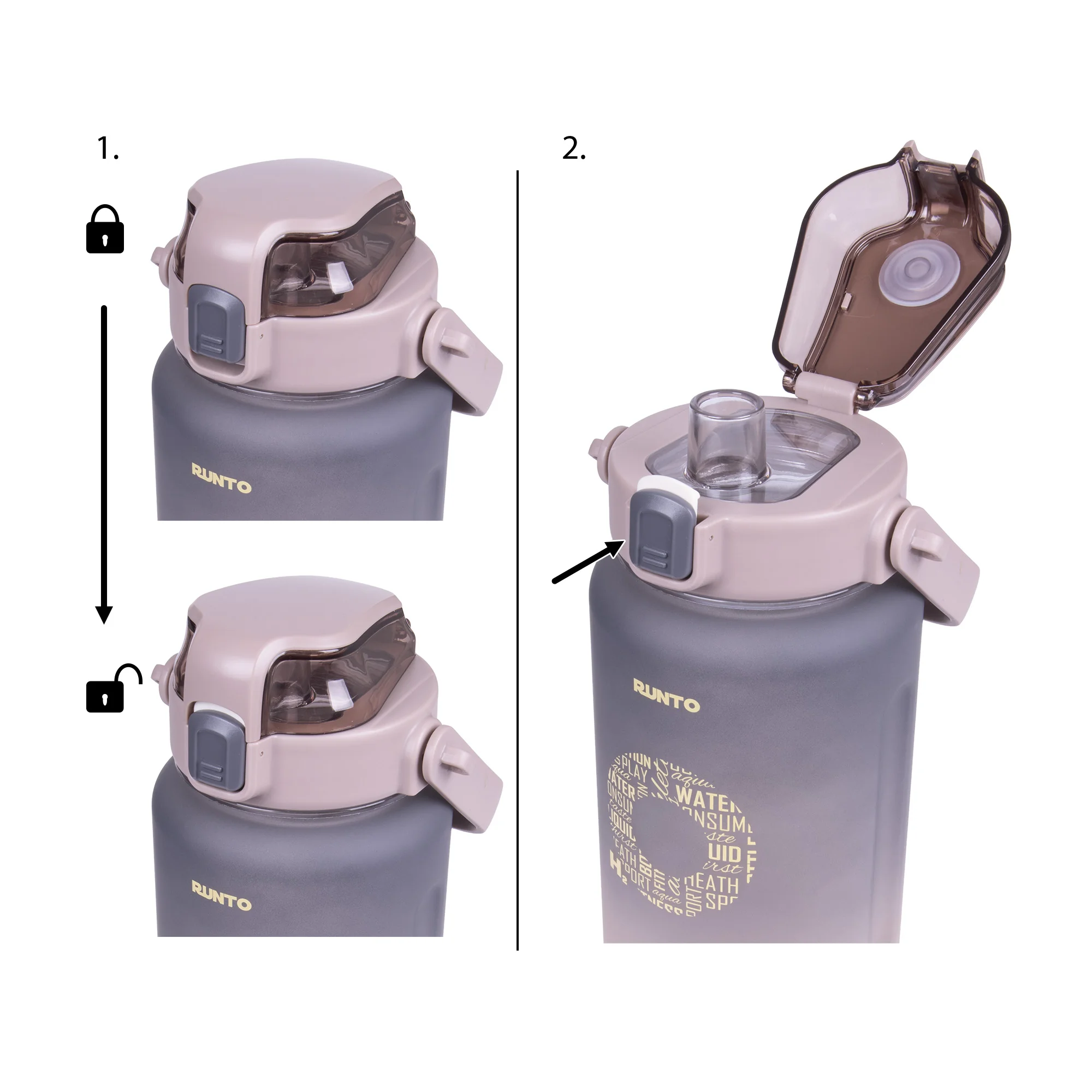 RUNTO Láhev TANKER 1500ml Brown