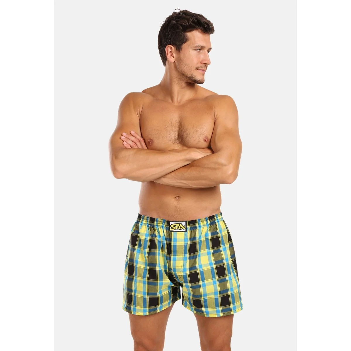 Styx Pánské trenky klasická guma vícebarevné (A1033) XL