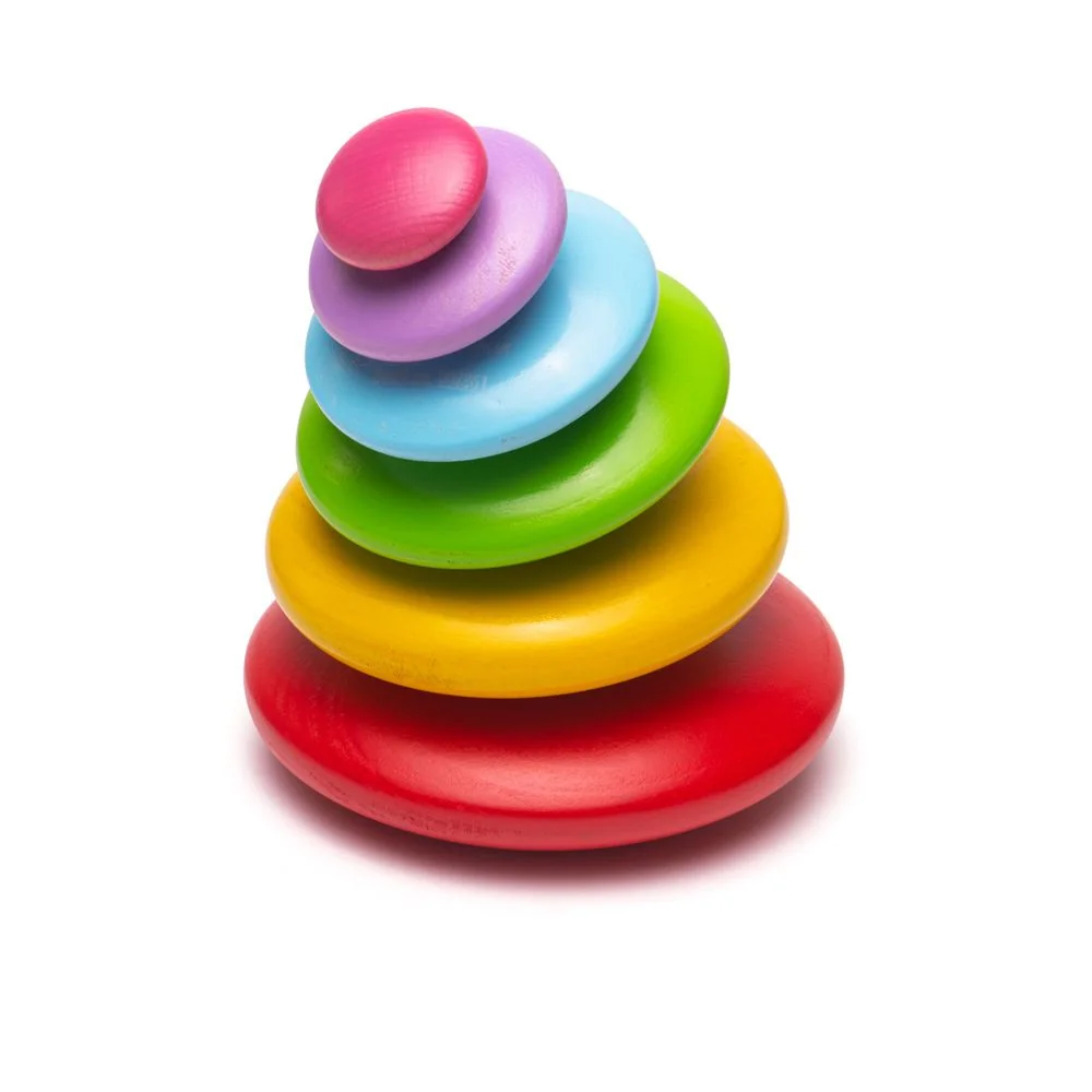 Bigjigs Toys Balanční hra usazování barevných oblázků