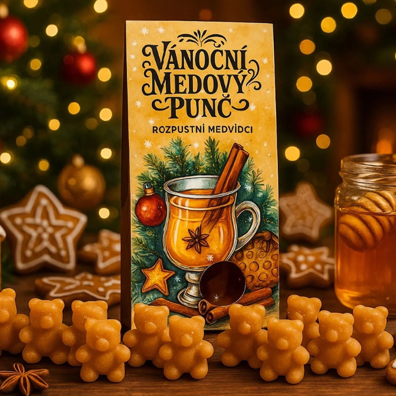 LIPOO Čajoví medvídci Vánoční medový punč 50 g
