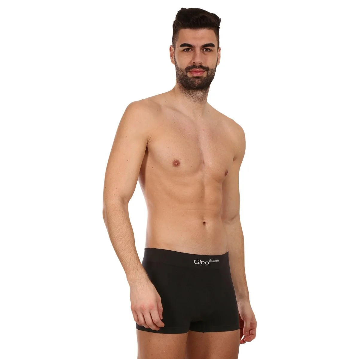 Gino Pánské boxerky bambusové bezešvé černé (53004) S