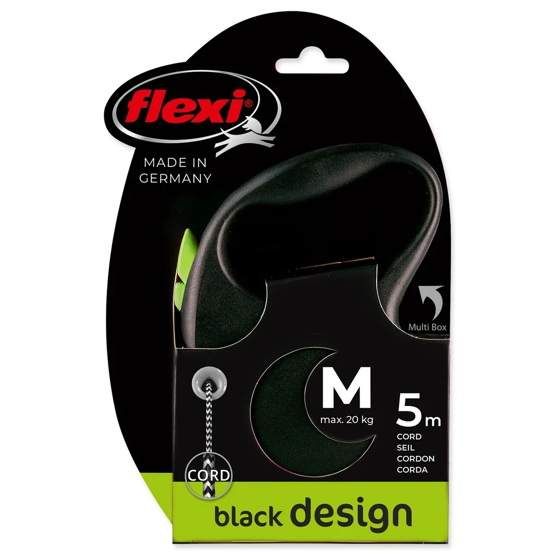 Flexi Vodítko Black Design lanko M zelené 5m