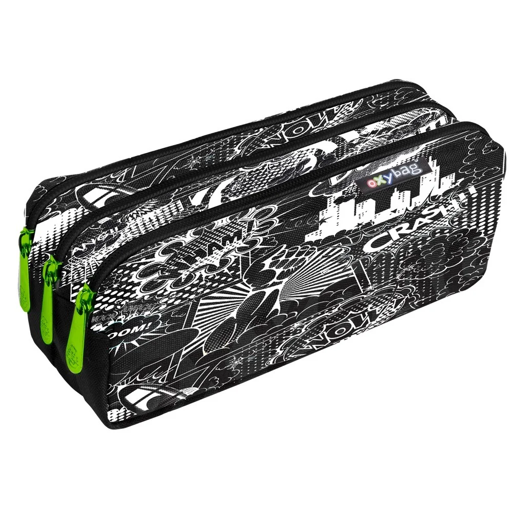 Oxybag Penál etue Crash, tři zipy