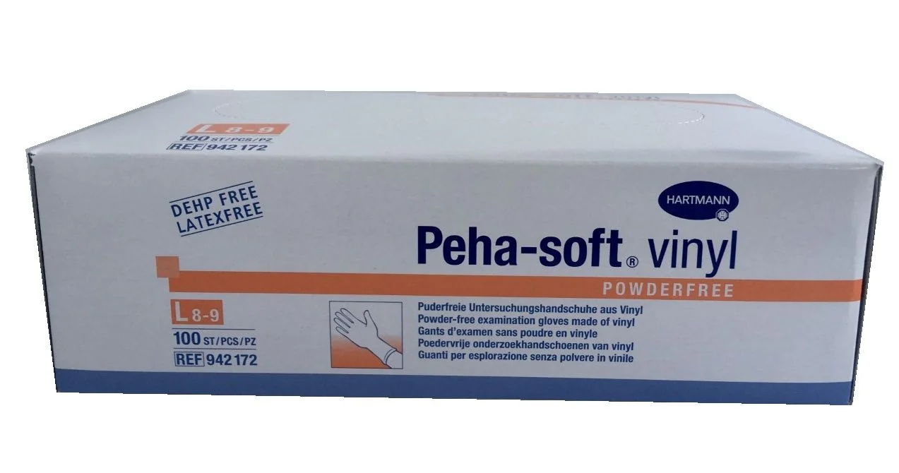 Peha - soft Vinyl bez pudru vel. L rukavice 100 ks