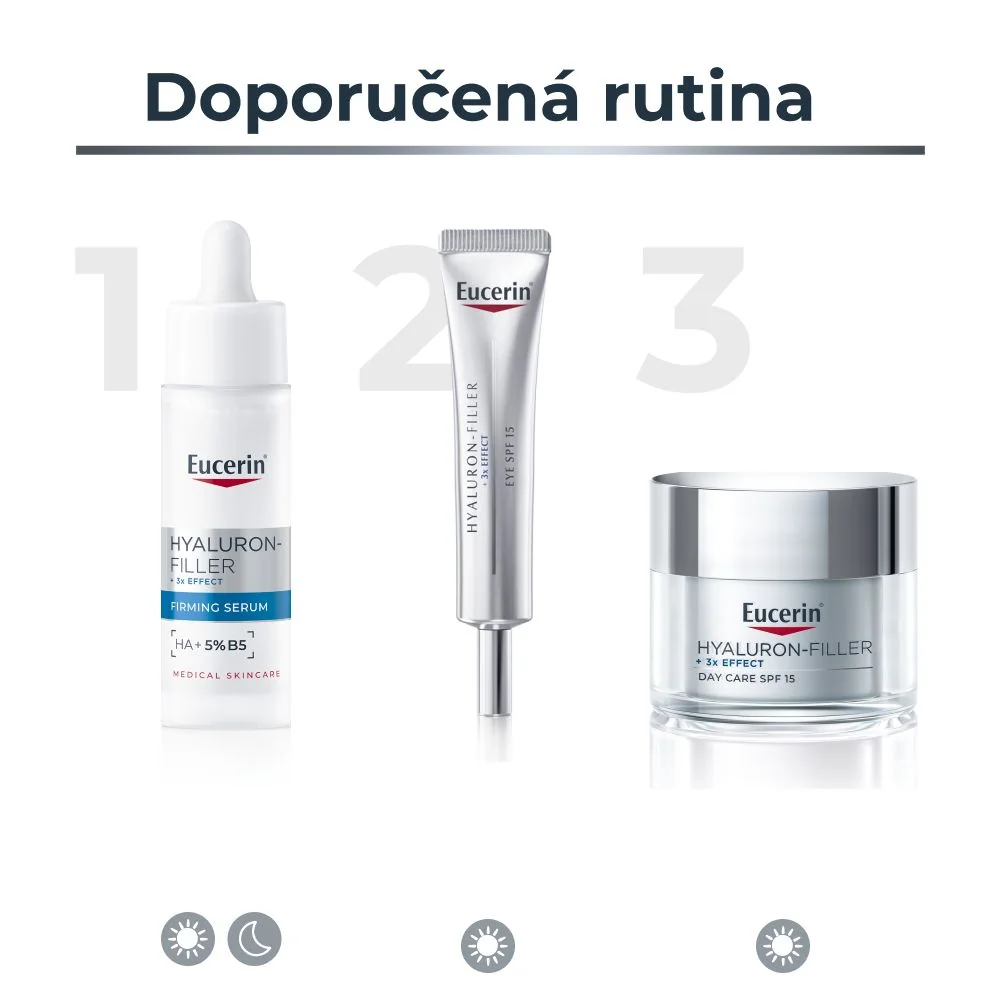 Eucerin Hyaluron-Filler + 3x Effect SPF15 denní krém pro suchou pleť náhradní náplň 50 ml